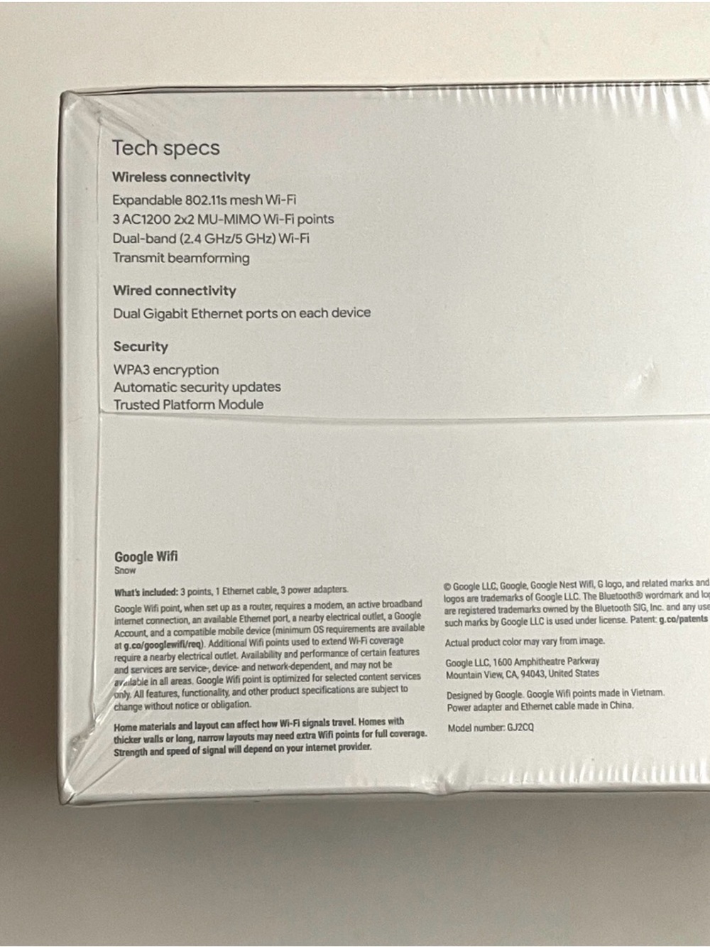 Google White Wi‑Fi Mesh Router - Single Unit - Picture 5 of 6